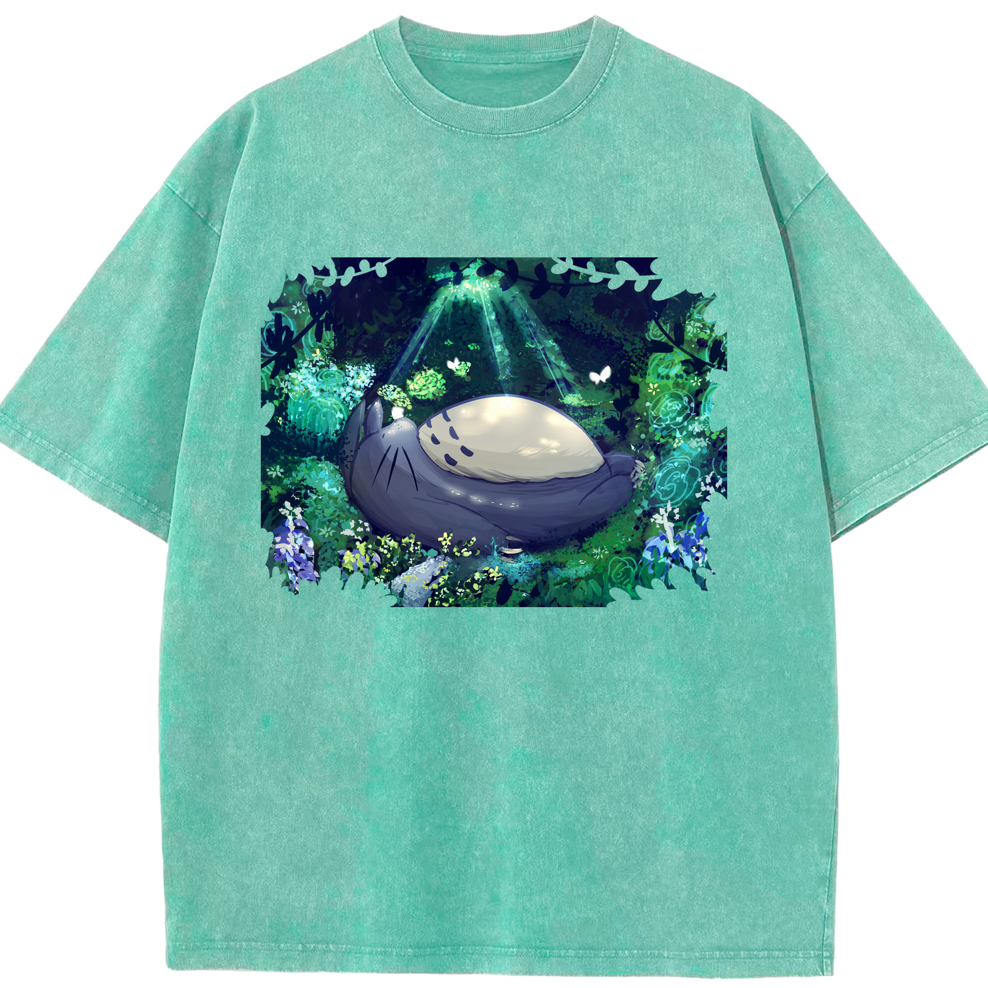（画像用） となりのトトロ 草壁メイ 草壁サツキ My Neighbor Totoro Satsuki Kusakabe Mei Kusakabe 綿100% ヴィンテージ風 半袖Tシャツ（フロントプリント）